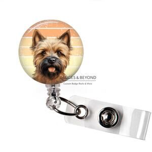 🐾🐶 Cairn Terrier Badge Reel | Dog Lover Retractable ID Holder | Work Accessory
